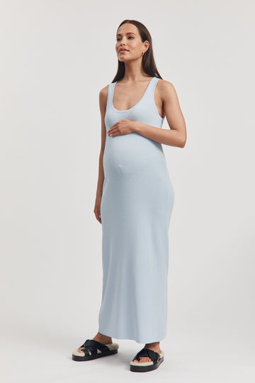 Stylish Maternity Dress (Ice Blue) 5