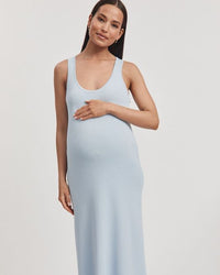 Stylish Maternity Dress (Ice Blue) 6