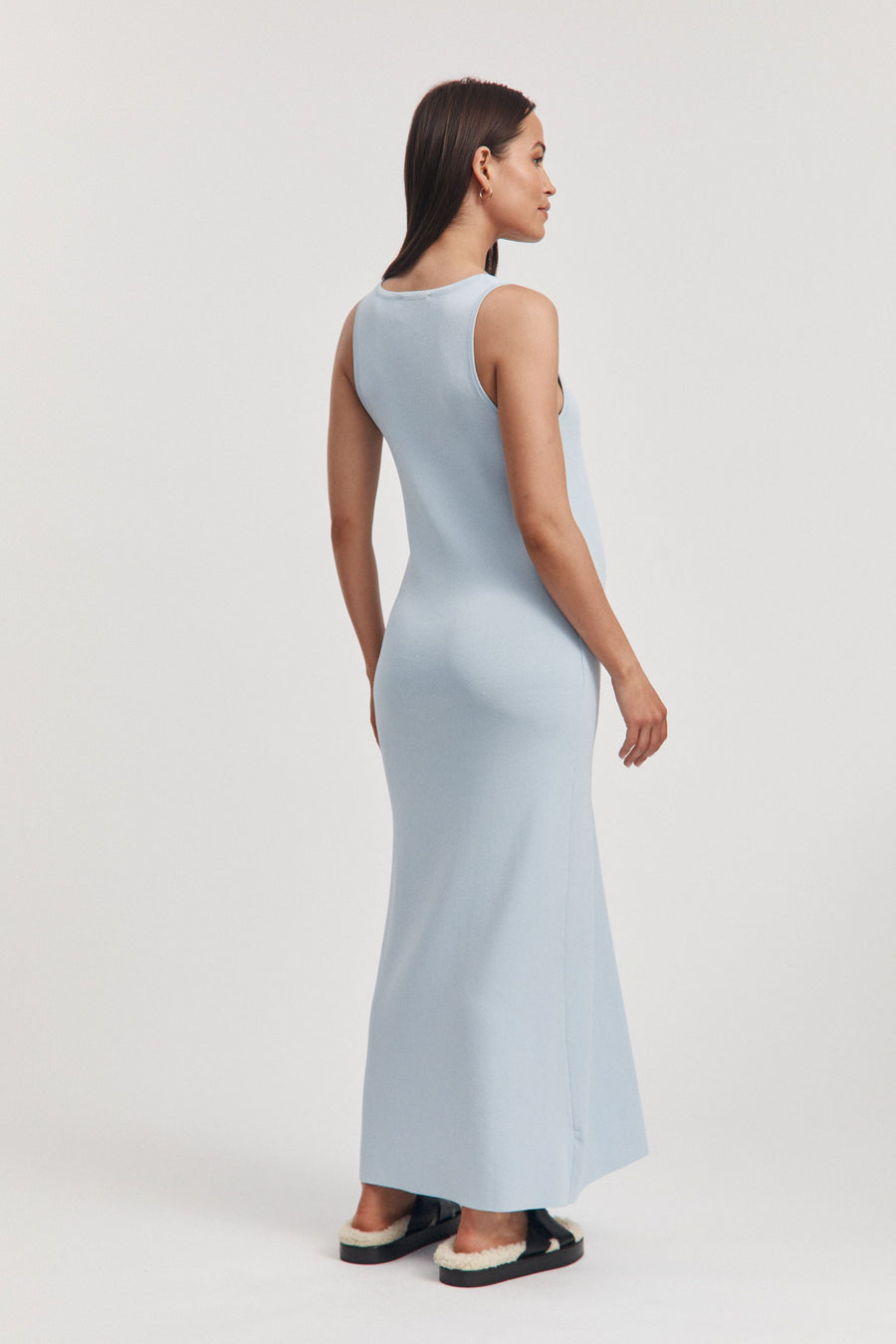 Stylish Maternity Dress (Ice Blue) 8