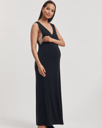 Stylish Maternity Event Dress (Black) 6