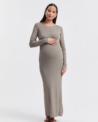 Stylish Maternity Event Dress (Sage) 1