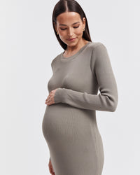 Stylish Maternity Event Dress (Sage) 5