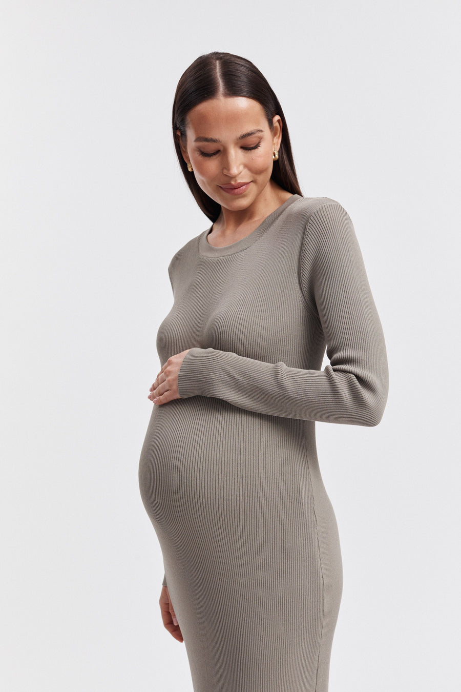 Stylish Maternity Event Dress (Sage) 5