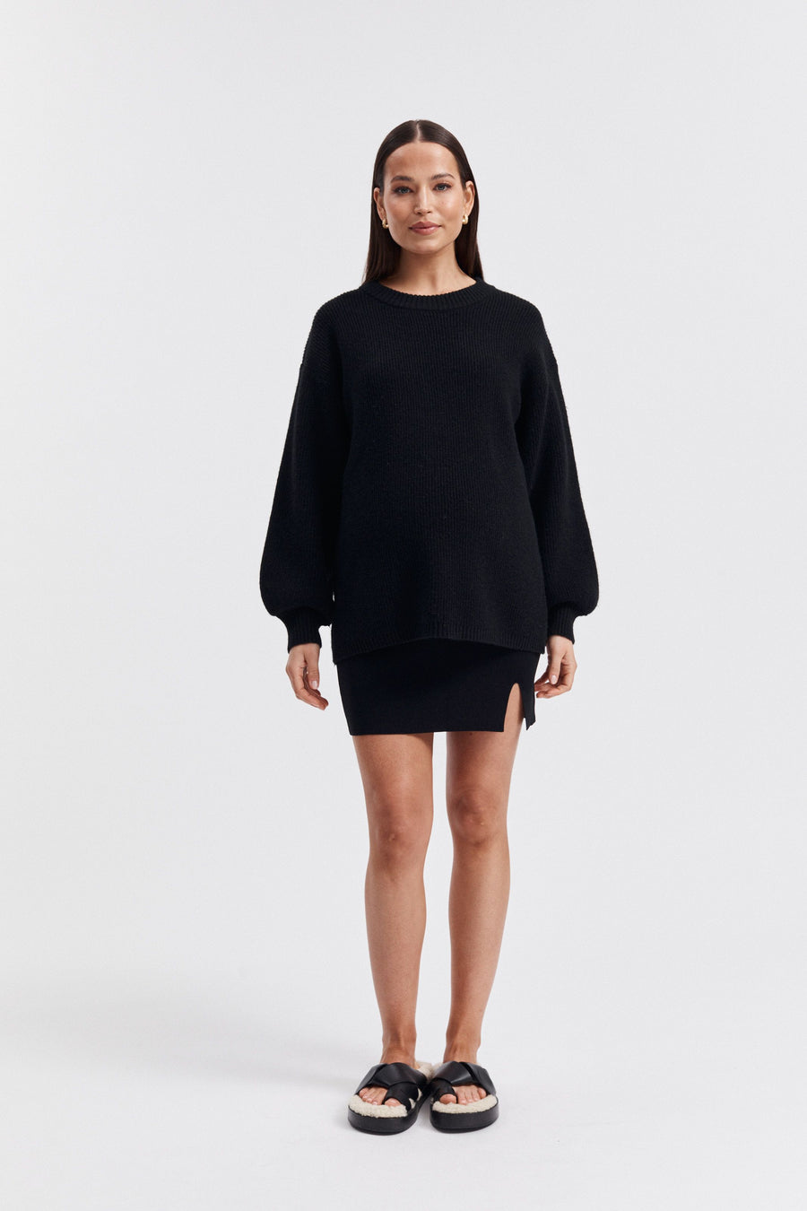 Stylish Maternity Knit Jumper (Black) 6