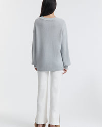 Stylish Maternity Knit Jumper (Misty Blue) 11
