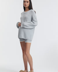 Stylish Maternity Knit Jumper (Misty Blue) 8