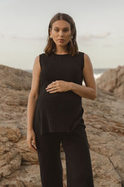 Stylish Maternity Knit Pant (Black) 5