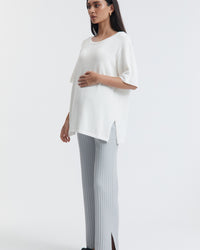 Stylish Maternity Knit Pant (Misty Blue)  1