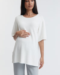 Stylish Maternity Knit Pant (Misty Blue)  3