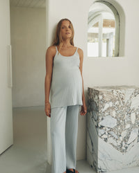 Stylish Maternity Knit Pant (Misty Blue)  4