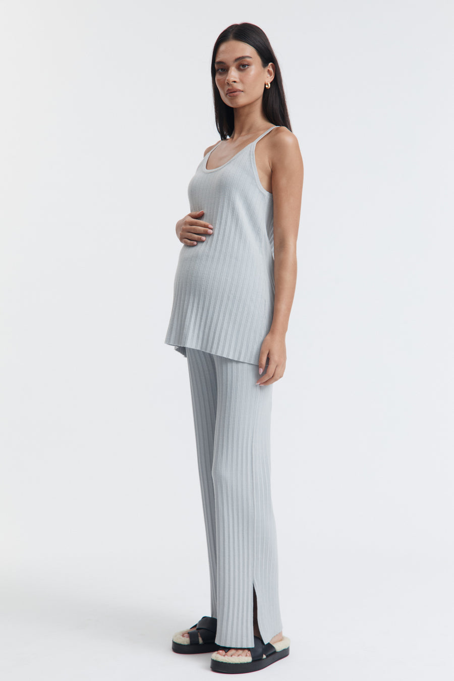 Stylish Maternity Knit Pant (Misty Blue)  6