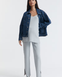 Stylish Maternity Knit Pant (Misty Blue)  9