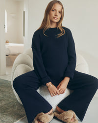 Stylish Maternity Knit Pant (Navy) 1