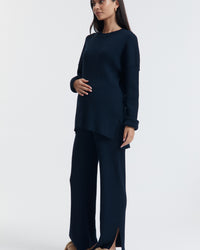 Stylish Maternity Knit Pant (Navy) 2