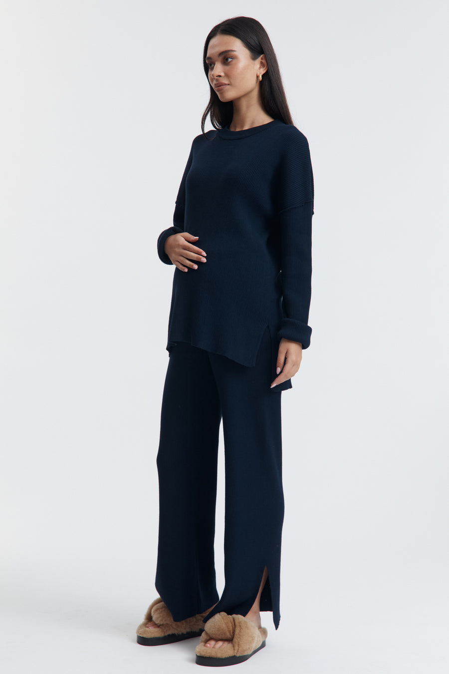 Stylish Maternity Knit Pant (Navy) 2