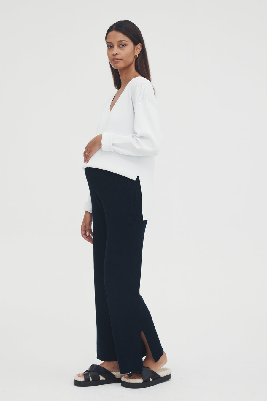 Stylish Maternity Knit Pant (Navy) 5