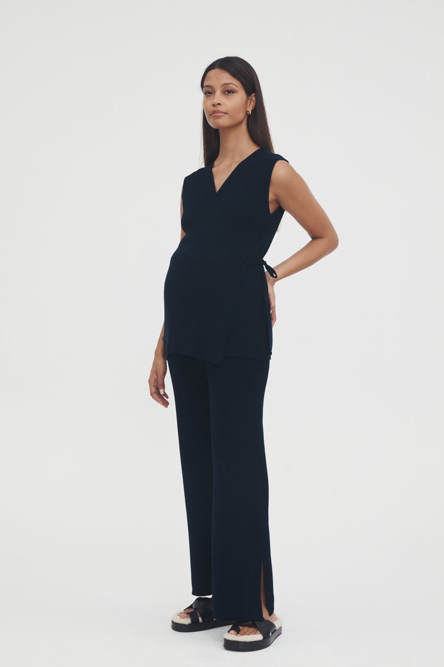 Stylish Maternity Knit Pant (Navy) 8