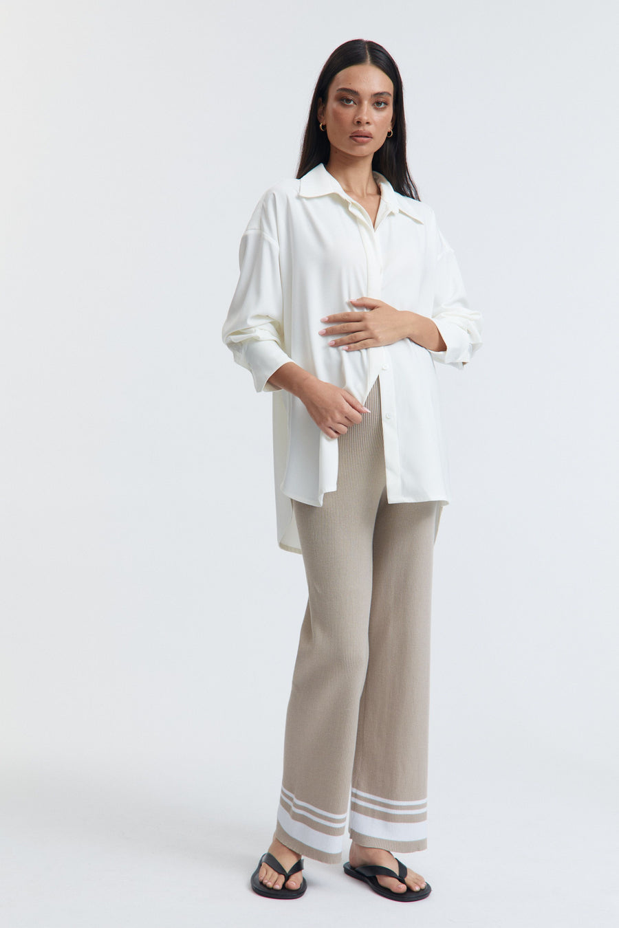 Stylish Maternity Knit Pant (Pebble) 6