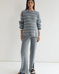 Stylish Maternity Knit Pants (Grey) 4