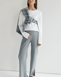 Stylish Maternity Knit Pants (Grey) 6