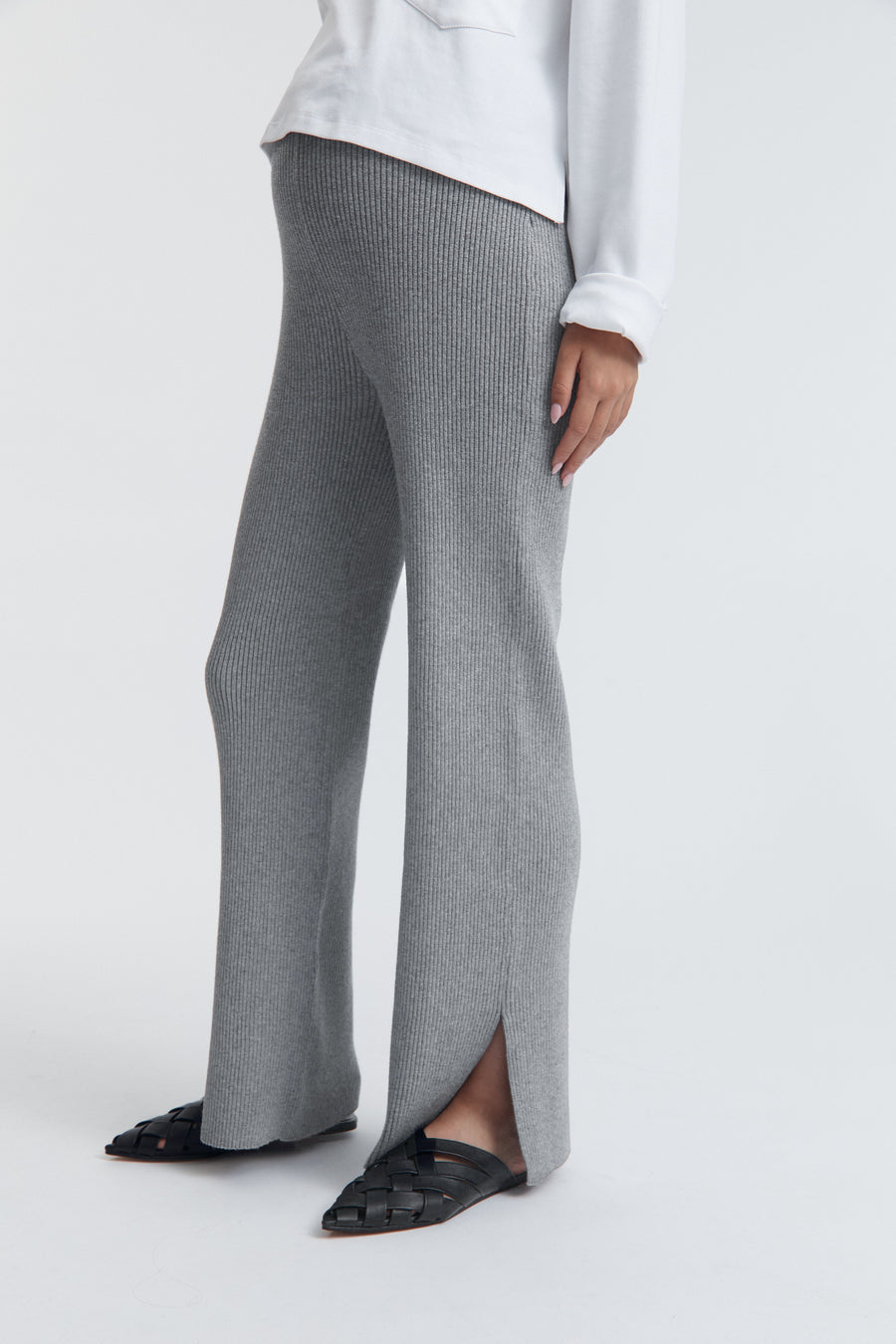 Stylish Maternity Knit Pants (Grey) 8