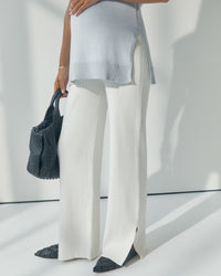 Stylish Maternity Knit Pants (Ivory) 1
