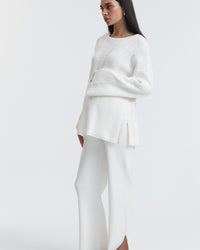 Stylish Maternity Knit Pants (Ivory) 2
