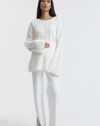 Stylish Maternity Knit Pants (Ivory) 8