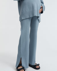 Stylish Maternity Knit Pants (Pacific Blue) 2