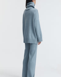 Stylish Maternity Knit Pants (Pacific Blue) 8