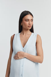 Stylish Maternity Maxi Dress (Seamist) 2