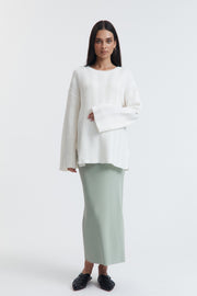 Stylish Maternity Maxi Skirt (Eucalyptus) 3