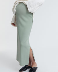 Stylish Maternity Maxi Skirt (Eucalyptus) 6