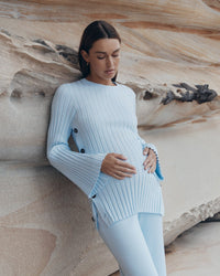 Stylish Maternity Pants (Ice Blue) 2