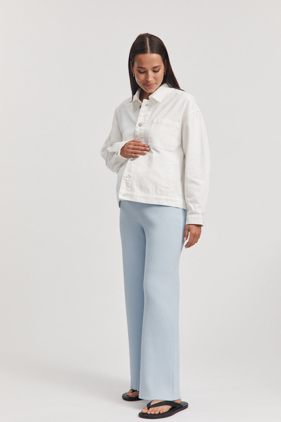 Stylish Maternity Pants (Ice Blue) 4