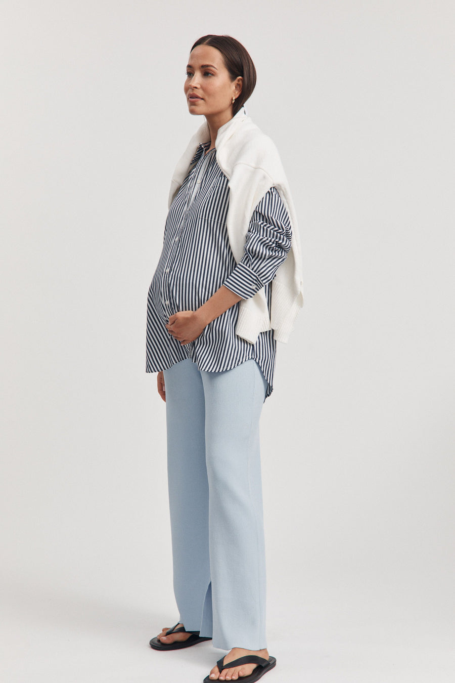 Stylish Maternity Pants (Ice Blue) 6