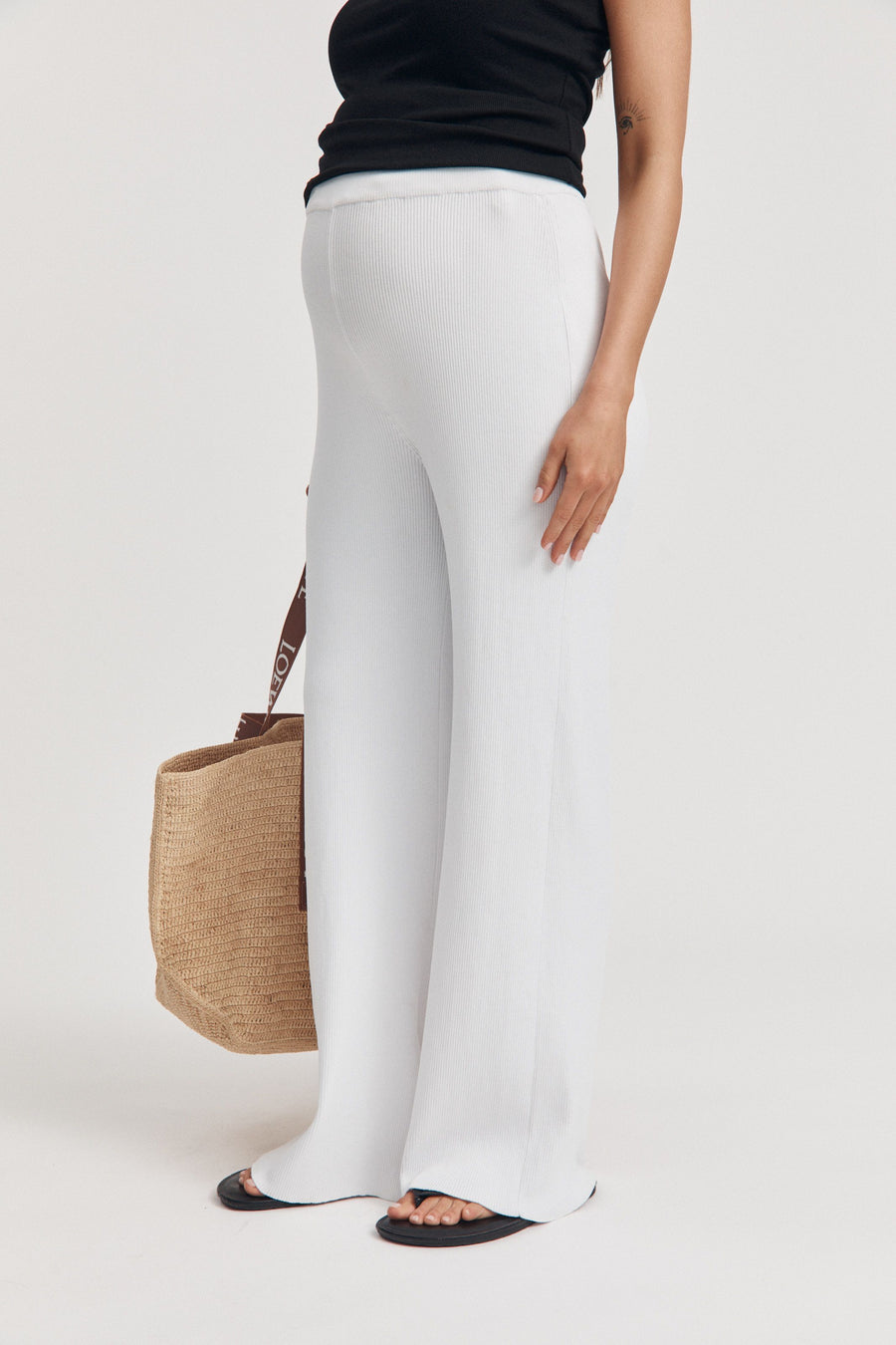 Stylish Maternity Pants (White) 2