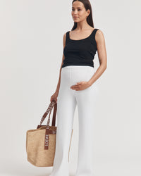 Stylish Maternity Pants (White) 5