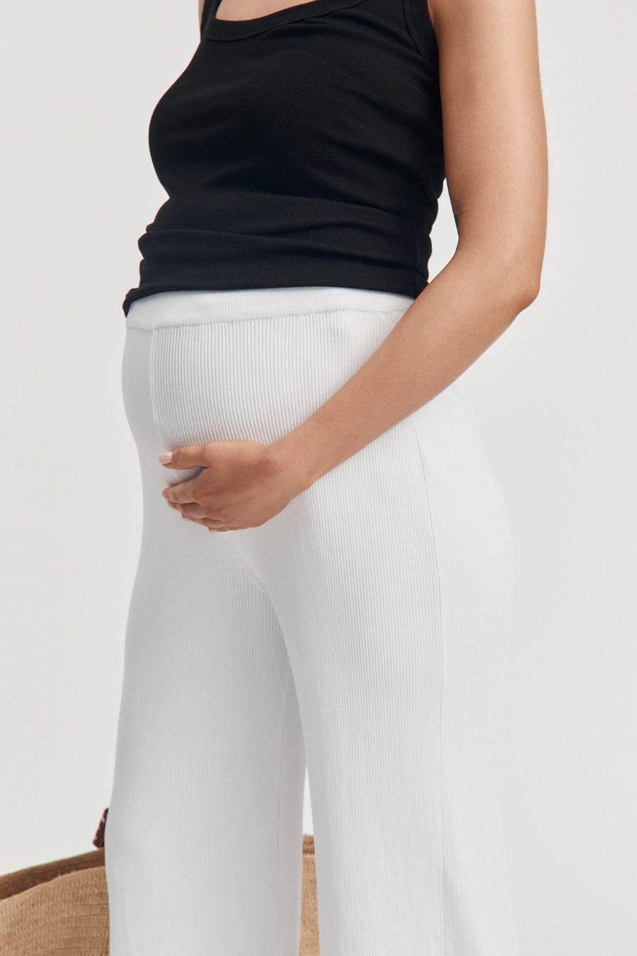 Stylish Maternity Pants (White) 7