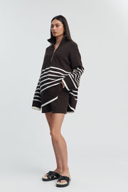 Stylish Maternity Shorts (Chocolate) 1