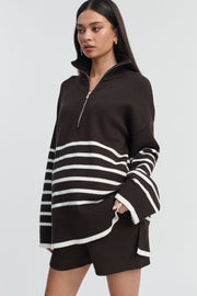 Stylish Maternity Shorts (Chocolate) 2