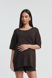 Stylish Maternity Shorts (Chocolate) 8