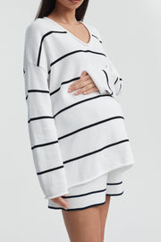 Stylish Maternity Shorts (Off White) 3