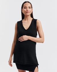 Stylish Maternity Work Skirt (Black) 7