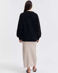 Stylish Maternity Work Skirt (Taupe Marle) 10