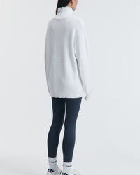 Stylish Maternity Zip Jumper (White) 8