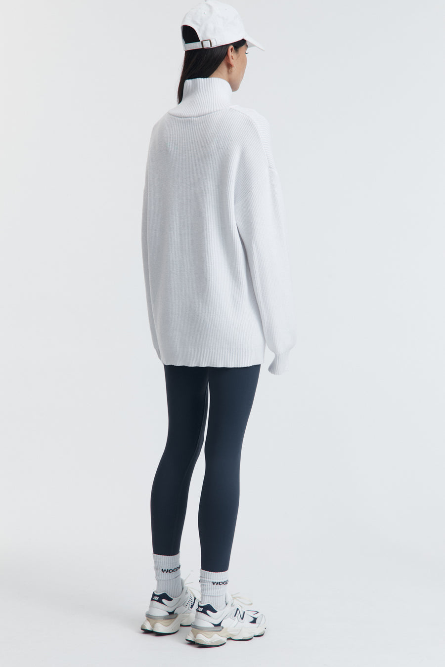 Stylish Maternity Zip Jumper (White) 8