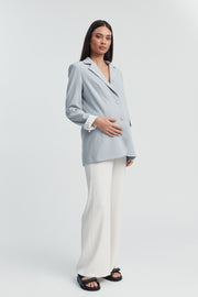 Stylish Pale Blue Maternity Blazer 6