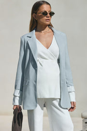 Stylish Pale Blue Maternity Blazer 9