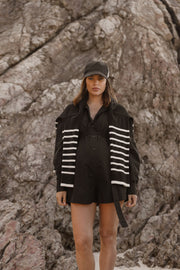 Stylish Stripe Knit Jumper (Black/White) 9